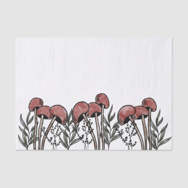 Papel De Seda Capas de hongos rojos (Anverso)