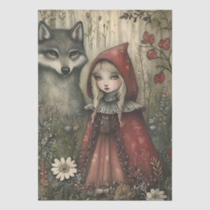 Papel De Seda Caperucita Roja Fantasía Temática Decoupage