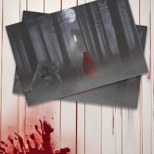 Papel De Seda Caperucita Roja Hombre Lobo Espantoso