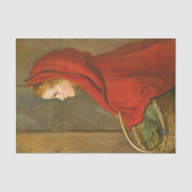 Papel De Seda Caperucita Roja (por John Everett Millais) (Anverso)