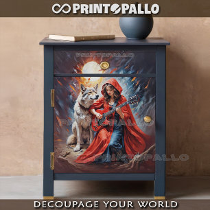 Papel De Seda Caperucita Roja y la banda de rock Wolf Rock Band