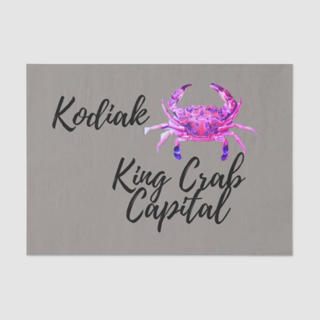 Papel De Seda Capital del cangrejo de Kodiak (Anverso)