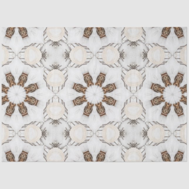 Papel De Seda Cappuccino de época Navidades Pastel de café no 3 (Anverso)