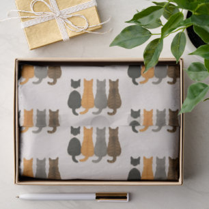 Papel De Seda Capricho Gatos Adorables Tema Minimalista Amantes 