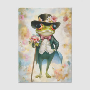 Papel De Seda Caprichosa Elegante Rana Victoriana ES6L Decoupage