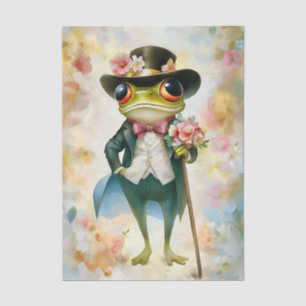 Papel De Seda Caprichosa Elegante Rana Victoriana ES6R Decoupage