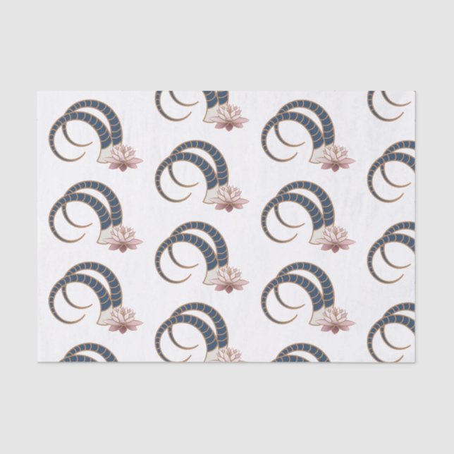 Papel De Seda Capricorn Zodiac Boho (Anverso)