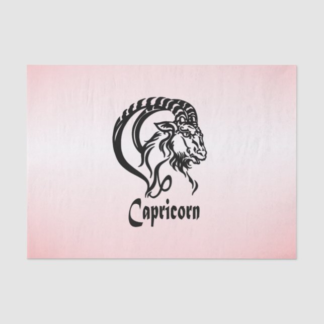 Papel De Seda Capricornio de la cabra del mar Zodiac (Anverso)