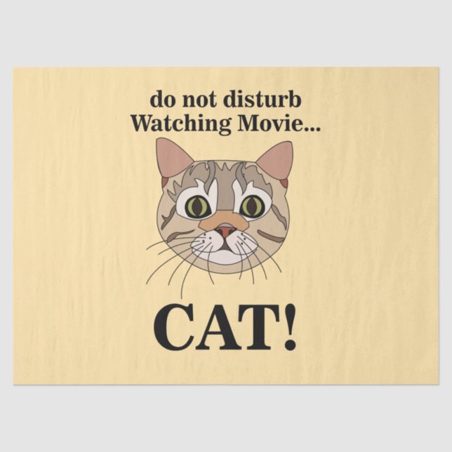 Papel De Seda Cara de Gato Divertida  (Anverso)