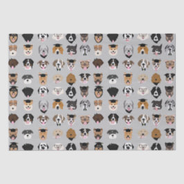 Papel De Seda Cara de perro de graduación