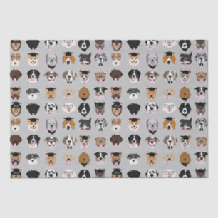 Papel De Seda Cara de perro de graduación