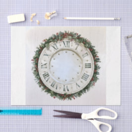 Papel De Seda Cara de reloj de guirnalda