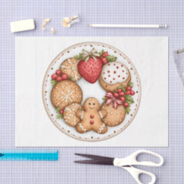Papel De Seda Cara de Reloj de Plato de Galletas