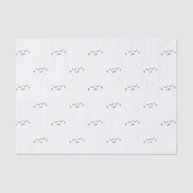 Papel De Seda Cara del gato del gatito (Anverso)