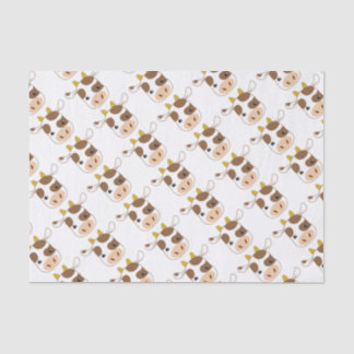 Papel De Seda cara linda de la vaca