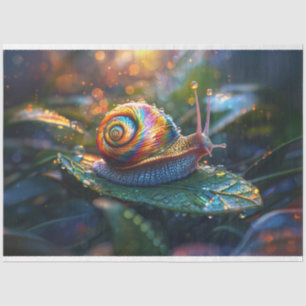 Papel De Seda Caracol Arcoíris en Decoupage de Hoja