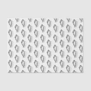 Papel De Seda Caracol negro estilizado vintage