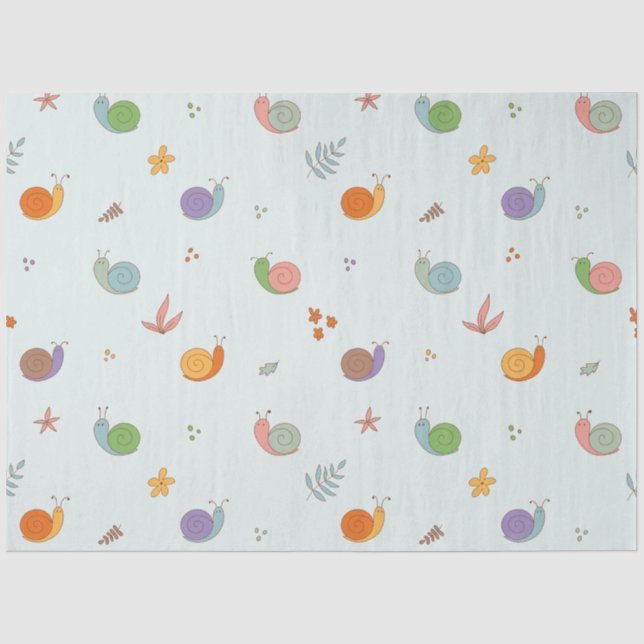 Papel De Seda Caracoles divertidos (Anverso)