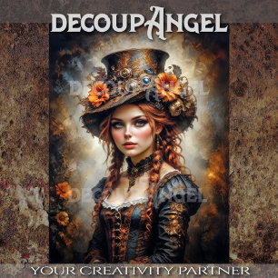 Papel De Seda Carácter Steampunk #2 Decoupage