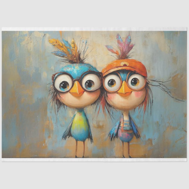 Papel De Seda Caracteres caprichosos de Decoupage Wackadoodle Br (Anverso)