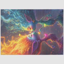 Papel De Seda Caracteres de hadas cardíacas vibrantes y capricho