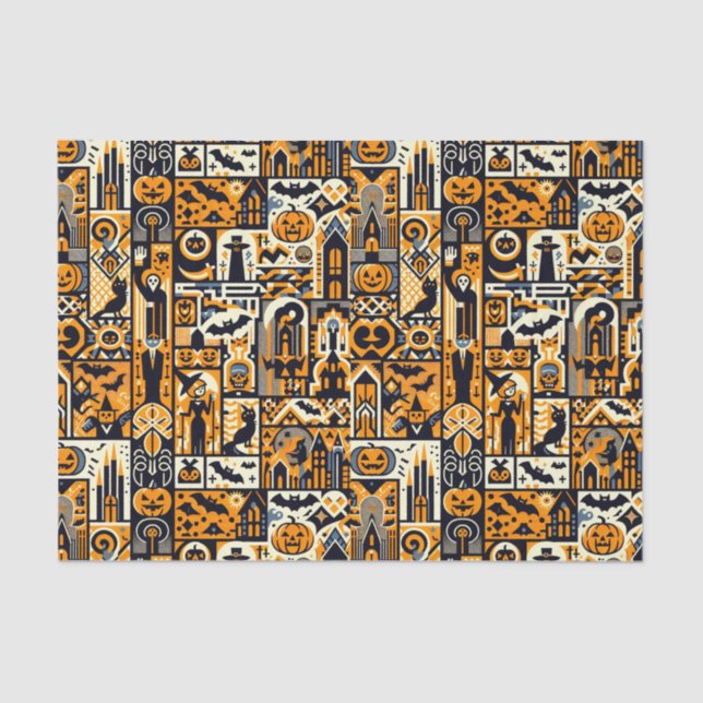 Papel De Seda Caracteres de Halloween (Anverso)