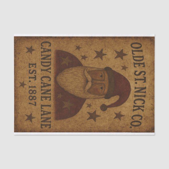 Papel De Seda Caramelos de Olde St Nick (Anverso)