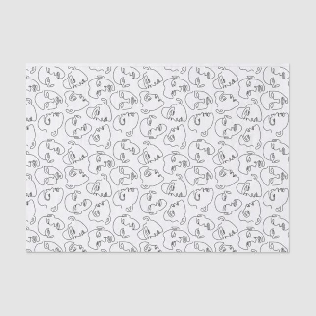 Papel De Seda Caras de línea (Anverso)