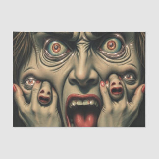 Papel De Seda Caras irreales de pesadilla