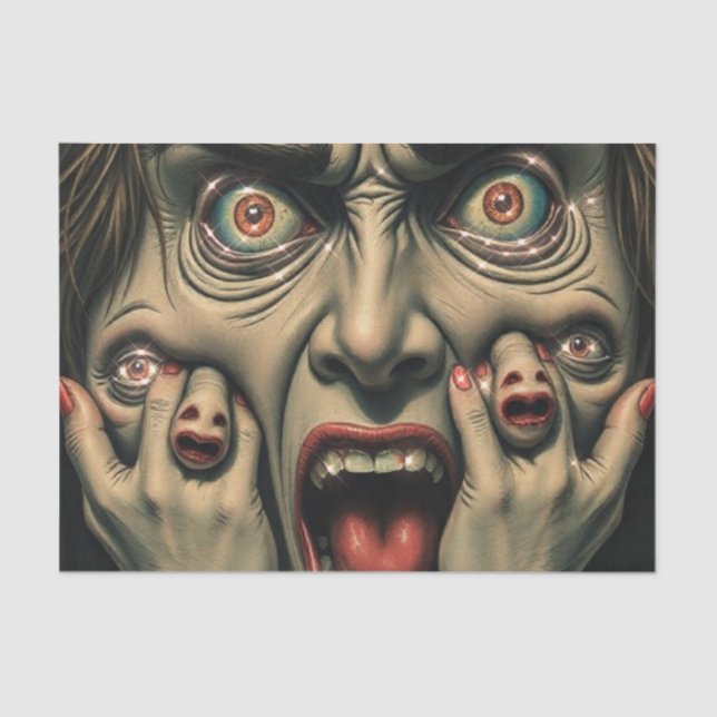 Papel De Seda Caras irreales de pesadilla (Anverso)