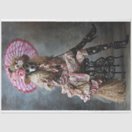 Papel De Seda Carbón estándar vestido en color rosa