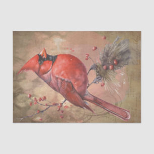 Papel De Seda Cardenal de invierno