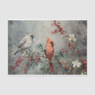 Papel De Seda Cardenal navidad Holly Berry en desacuerdo de invi