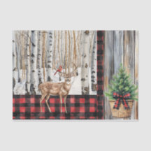 Cardenal y ciervo de invierno