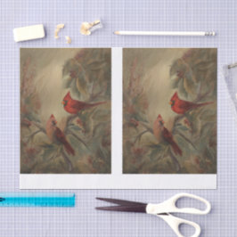 Papel De Seda Cardenales Pintados DBL