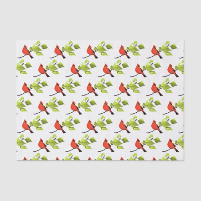 Papel De Seda Cardinal Bird Red (Anverso)