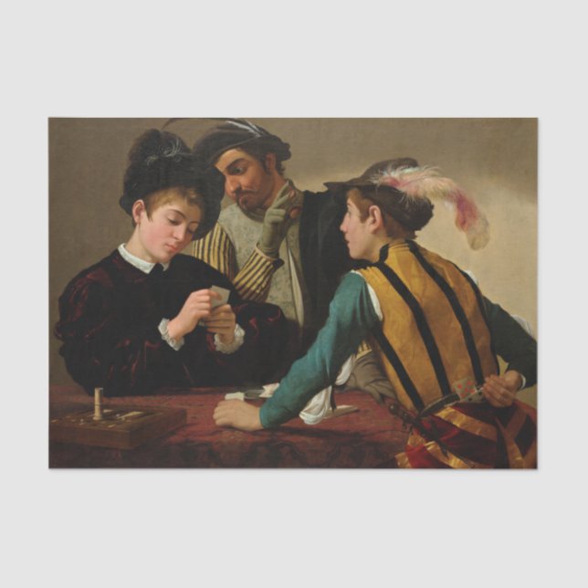 Papel De Seda Cardsharps de Caravaggio (Anverso)