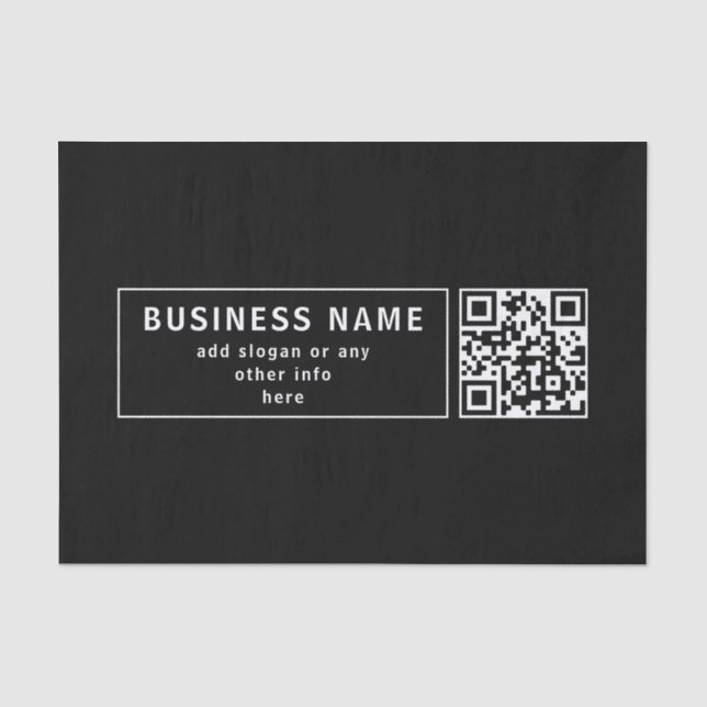 Papel De Seda Carga tu propio código QR y texto modificable (Anverso)