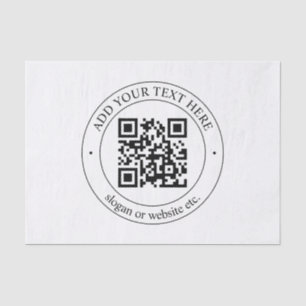 Papel De Seda Carga tu propio código QR y texto personalizable