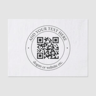 Papel De Seda Cargar tu propio código QR y texto de Personalizab