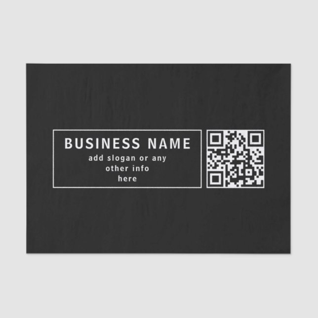 Papel De Seda Cargar tu propio código QR y texto modificable (Anverso)