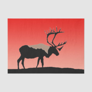 Papel De Seda Caribou at Sunset - Arte original de la vida salva