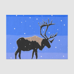 Papel De Seda Caribou in Winter - Arte original de la vida salva