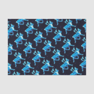 Papel De Seda Caribú azul (reno)