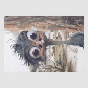 Papel De Seda Caricatura africana de avestruces Peeking Safari