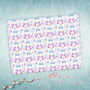 Papel De Seda Caritas de gato dulce Celebración de cumpleaños fe