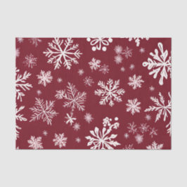 Papel De Seda Carnaval de copo de nieve rojo acuarela