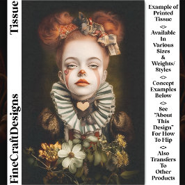 Papel De Seda Carnaval Noir Circus Cute Payaso Chica CN3 Desnuda