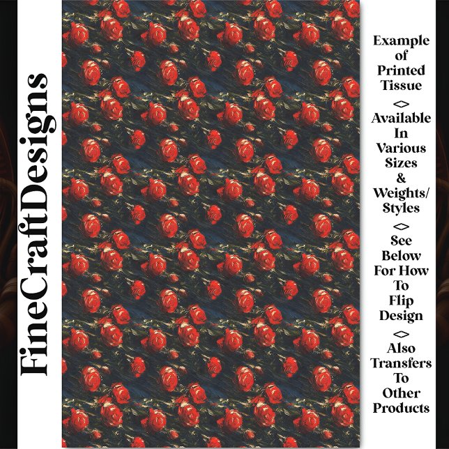 Papel De Seda Carnaval Rosas victorianos Noir Tejidos BJ6 Decoup (Subido por el creador)