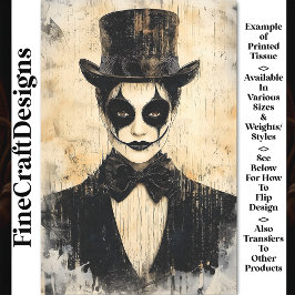 Papel De Seda Carnaval vintage Noir Carácter BC2 Desconexión